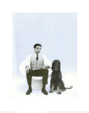 Yves Klein with Afghan Hound, c.1959