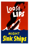 Buy Loose Lips Sink Ships at AllPosters.com