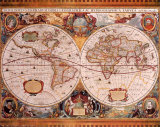 Antique Map, Geographica, c.1630