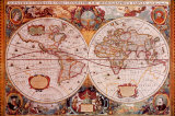 Antique Map, Geographica, c.1630