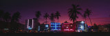 Hotels Illuminated at Night, South Beach Miami, Florida, USA