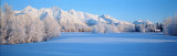 Chugach Mountains in Winter, Alaska, USA