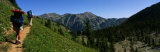 Hikers in Grand Teton Park, Wyoming, USA