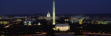 Buildings Lit Up at Night, Washington Monument, Washington DC, District of Columbia, USA