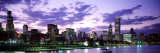 Sunset, Sky, Skyline, Twilight, Downtown, City Scene, Loop, Chicago, Illinois, USA