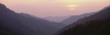 Sunset Over a Mountain, Smoky Mountain National Park, Tennessee, North Carolina USA