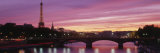 Sunset, Romantic City, Eiffel Tower, Paris, France Fotografie-Druck