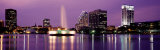 View of a City Skyline at Night, Orlando, Florida, USA