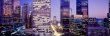 High Angle View of the City at Night, Los Angeles, California, USA