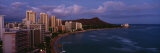 High Angle View of Buildings on the Beach, Waikiki Beach, Oahu, Honolulu, Hawaii, USA