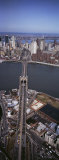 Aerial View of a Bridge, Brooklyn Bridge, Manhattan, New York City, New York State, USA