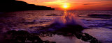 Wave Breaking on Rocks, Bempton, Yorkshire, England, United Kingdom