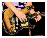 Stevie Ray and his Fender Stratocaster