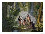 Buy Camacani Tribesmen in Woodland in the Amazon Jungle, Brazil at AllPosters.com