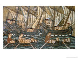 Buy Detail of the Virgins Travelling to Rome in Sailing Boats and Rowing Boats at AllPosters.com