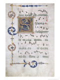 Buy Page with Historiated Initial "S" Depicting the Constancy of Job, Early 14th Century at AllPosters.com