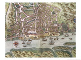 Buy Map of the City and Portuguese Port of Goa, India, Detail of Port and Merchant Shipping, 1595 at AllPosters.com