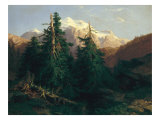 Buy Glacier, Rosen Lanigletscher, 1854 at AllPosters.com