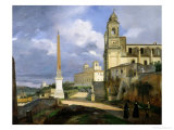 Trinita Dei Monti and the Villa Medici, Rome, 1808