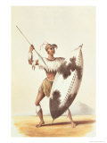 Buy Lingap, a Matabili Warrior, Illustration from "Wild Sports of South Africa" by W.C. Harris, 1841 at AllPosters.com