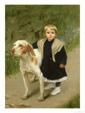 Buy Young Child and a Big Dog at AllPosters.com