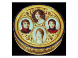 Buy Bonbonniere with Portraits of Eugene Hortense and Josephine Beauharnais and Louis Bonaparte at AllPosters.com