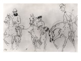 Three Horsemen: Henri de Toulouse-Lautrec Between His Father, Count Alphonse, and the Artist Giclee Print
