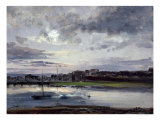 Buy The Elbe and the New Town, Dresden, in the Evening Light, 1837 at AllPosters.com