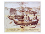 Buy Boats in Goa, Illustration from Jan Hughen Van Linschoten at AllPosters.com