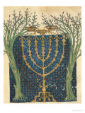 Illumination of a Menorah, from the Jewish Cervera Bible, 1299