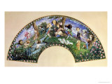Fan Depicting George Sand and Her Friends in 1838