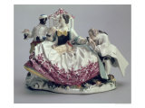 Buy Lady with a Lapdog, Man and Black Servant, 1737 at AllPosters.com