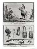 Buy Iroquois Family, Arms and Ornaments, from "Tableaux Cosmographiques de L'Amerique", 1787 at AllPosters.com