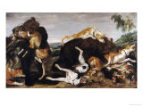 Buy Bear Hunt Or, Battle Between Dogs and Bears at AllPosters.com