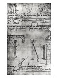 Buy Geometrical Figures for Construction, Arches and Man Measuring the Height of a Tower at AllPosters.com