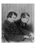 Buy Edmond de Goncourt and Jules de Goncourt in a Box at the Theatre, 1853 at AllPosters.com