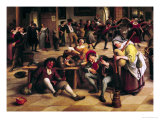 Feast in an Inn, Detail of the Central Group, 1674