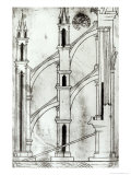 Buy Section of the Wall and Arch of the Absidial Chapels of Reims Cathedral at AllPosters.com