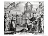 Buy Robert de Sorbon and Cardinal Richelieu in Front of the Sorbonne 1639 at AllPosters.com