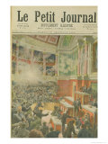 Buy Dynamite Explodes in the Chamber of Deputies, Front Cover of "Le Petit Journal" 23rd December 1893 at AllPosters.com