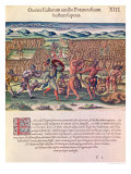 Buy The French Help the Indians in Battle, from "Brevis Narratio.." at AllPosters.com