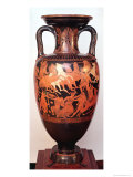 Buy Attic Red Figure Amphora Depicting Ares and Aphrodite in a Chariot Fighting the Giants at AllPosters.com