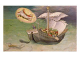 St. Nicholas Saves a Ship from Wreckage, Predella Panel from the Quaratesi Altarpiece, 1425 Giclee Print