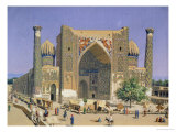 Buy Medrasah Shir-Dhor at Registan Place in Samarkand, 1869-70 at AllPosters.com