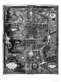 General Plan of the Town and Chateau of Versailles, with Its Gardens, Forests and Fountains