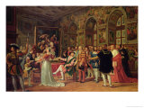 Buy Francis I Receiving a Painting of the Holy Family by Raphael at AllPosters.com
