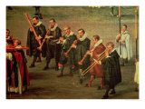 Buy Musicians in the Ommeganck in Brussels, 31st May 1615: Procession of Notre Dame de Sablon at AllPosters.com