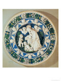 Adoration of the Virgin with St. John the Baptist and Two Cherubs Giclee Print