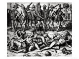 Buy The Dogs of Vasco Nunez de Balboa Attacking the Indians at AllPosters.com