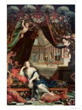 Buy Portrait of Madame de Montespan Reclining in Front of Gallery of the Chateau de Clagny at AllPosters.com